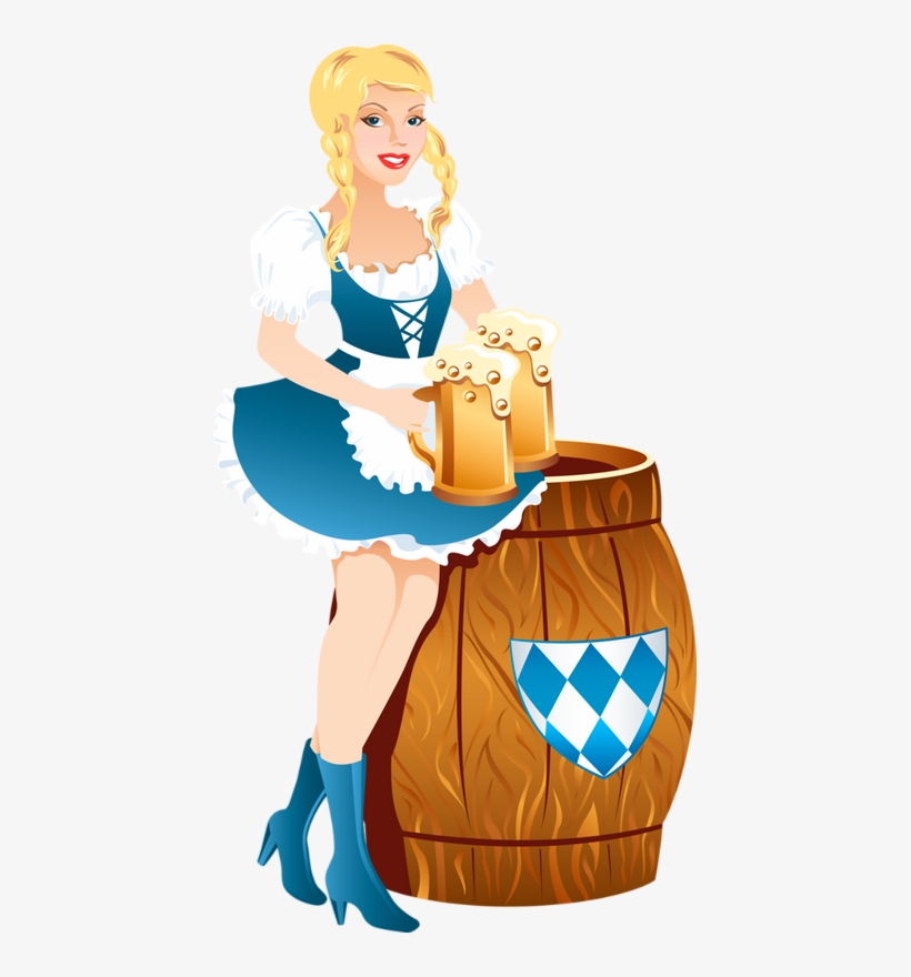 Oktoberfest Girls Cartoon Png, transparent png #8192613