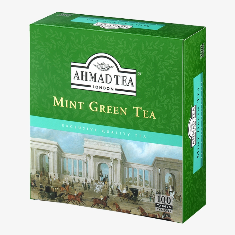100 Tagged Teabags - Ahmad Mint Green Tea, transparent png #8192615