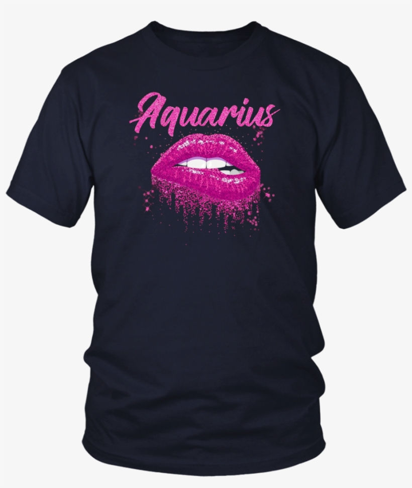Aquarius Zodiac Birthday Pink Lips For Black Women - Larry Bernandez T Shirt, transparent png #8193188