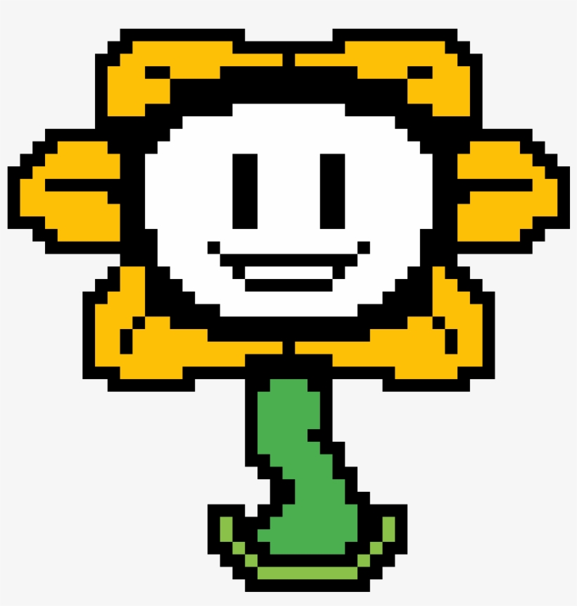 Flowey - " - Flowey Pixel Art, transparent png #8193233