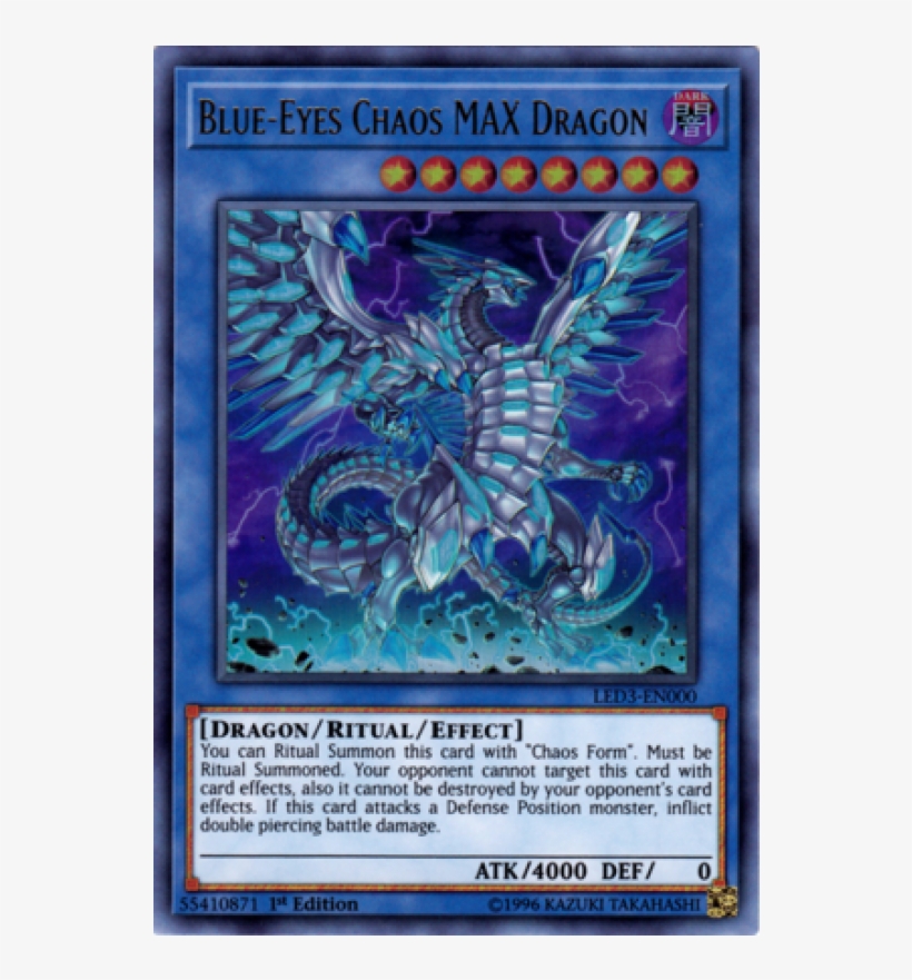 Out Of Stock Led3-en000 - Yugioh Chaos Max Dragon, transparent png #8193350