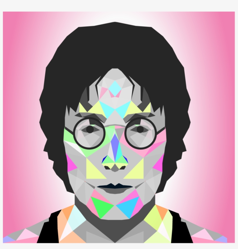 John Lennon Low Poly - Illustration, transparent png #8194533