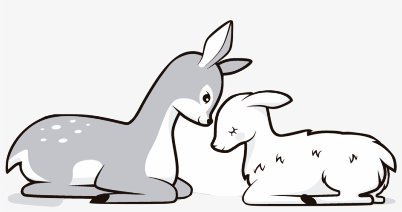 Fawn&lamb Original Blackwhite Burned, transparent png #8194640