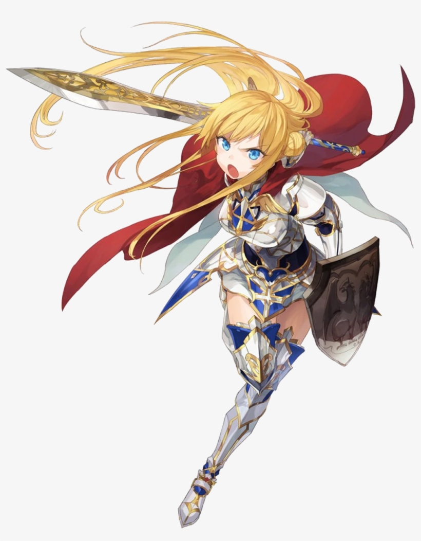 Report Abuse - Blonde Anime Girl Knight, transparent png #8195781
