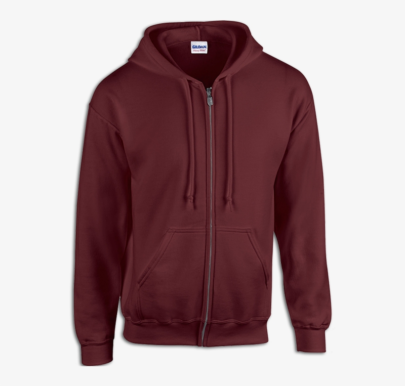 G18600 Gildan Full Zip Hoodie - Zipper Hoodie Maroon Gildan, transparent png #8196001