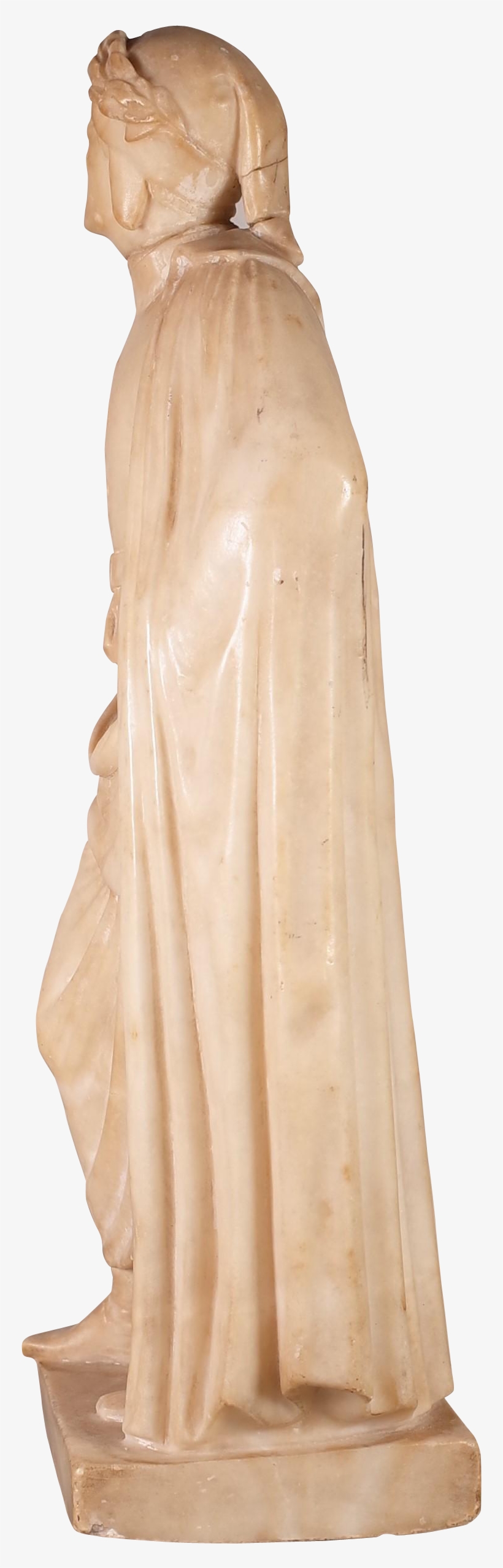 Alabaster Model Of Classical Roman Figure In Cloak - Statue, transparent png #8196409