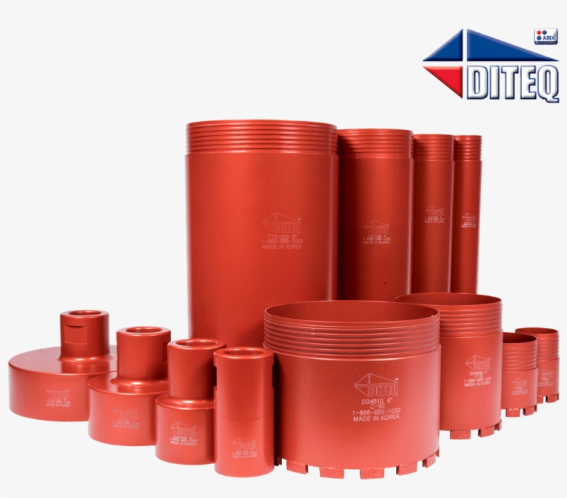 C-52 Wet Diamond Crowns For Continental Tubing - Diteq, transparent png #8197052