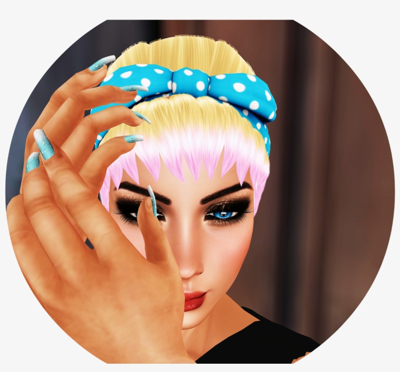 They Are Rain Drop Texture Nails Which Comes With 10 - Girl, transparent png #8197484