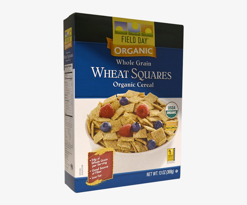 Field Day Cereal Wheat Squares Wg Organic Box-13 Oz - Field Day, transparent png #8198288