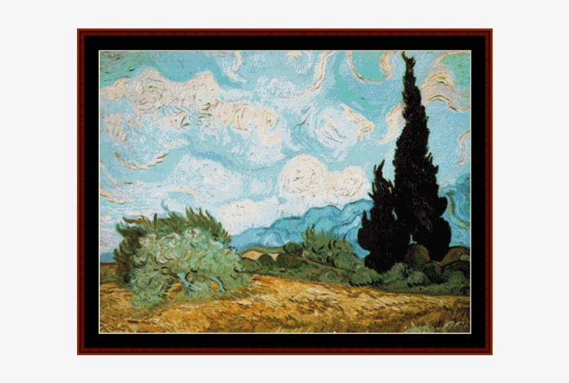 Wheat Field With Cypress - Wheat Field With Cypresses, transparent png #8198562