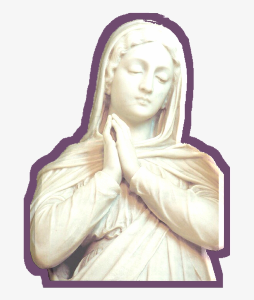 Vapor Vaporwave Aesthetic Aestheticv Png Vaporwave - Stone Statue Of Mary, transparent png #8199320