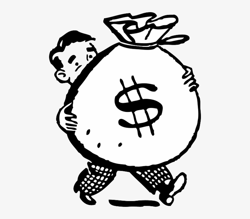 Save Money Drawing - Money Bag, transparent png #8199365