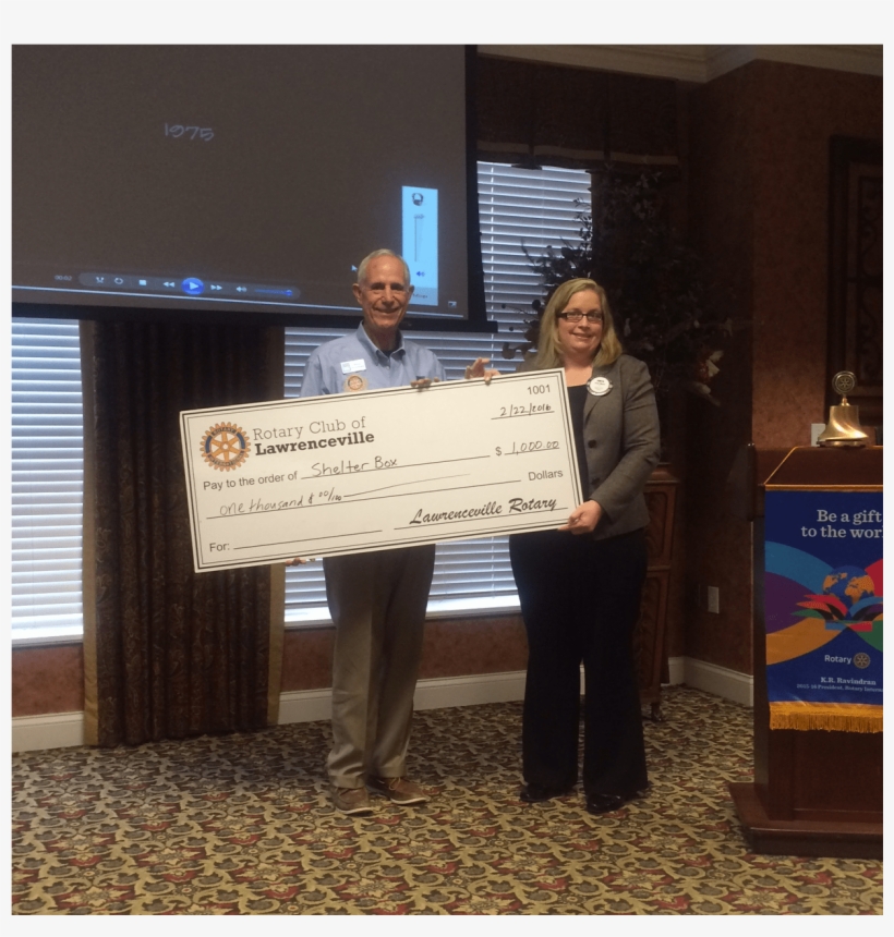 Past-president Art Kleve Accepted A Banner Recognizing - Official, transparent png #8199367