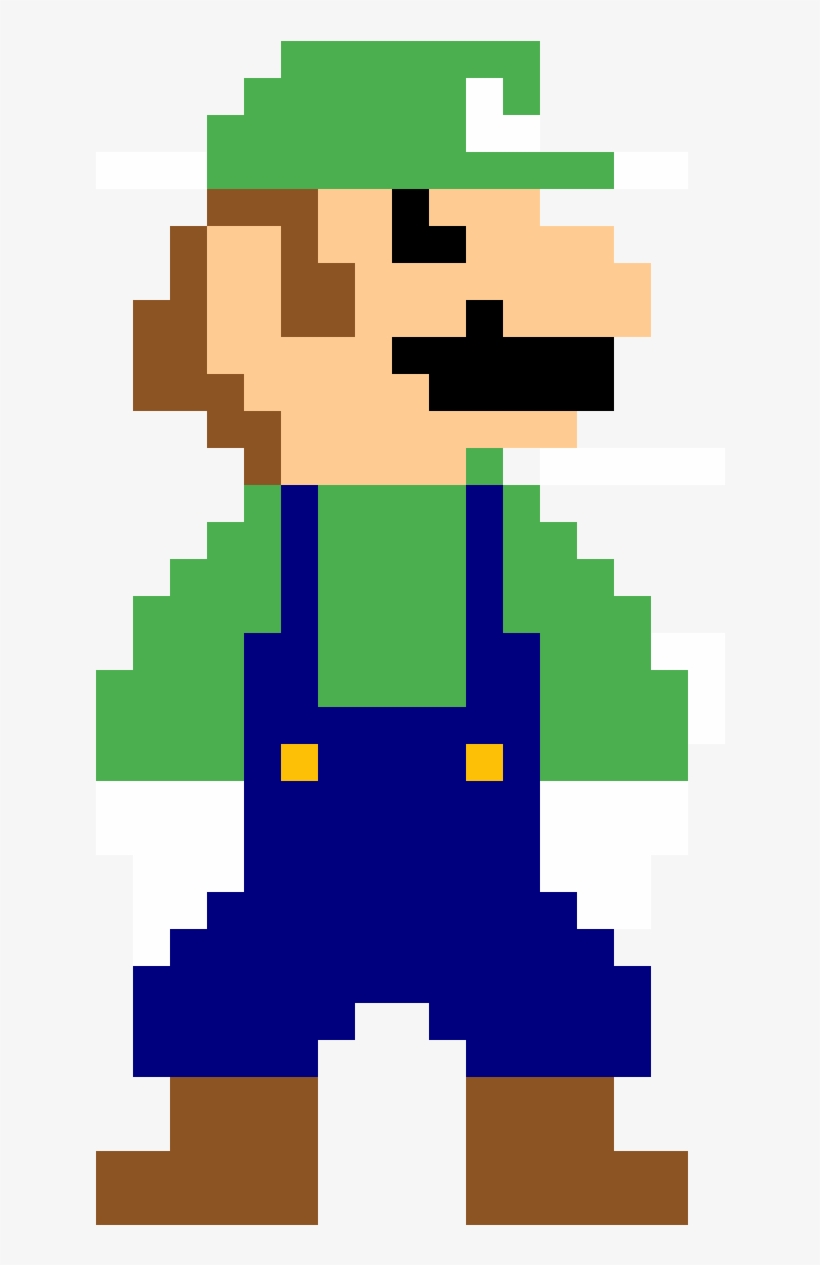 Luigi Mario - Pixel Super Mario Bros, transparent png #8199513