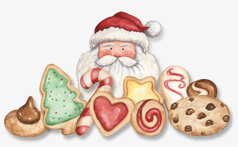 Santa Christmas Cookies - Cookie Swap Png, transparent png #8199745