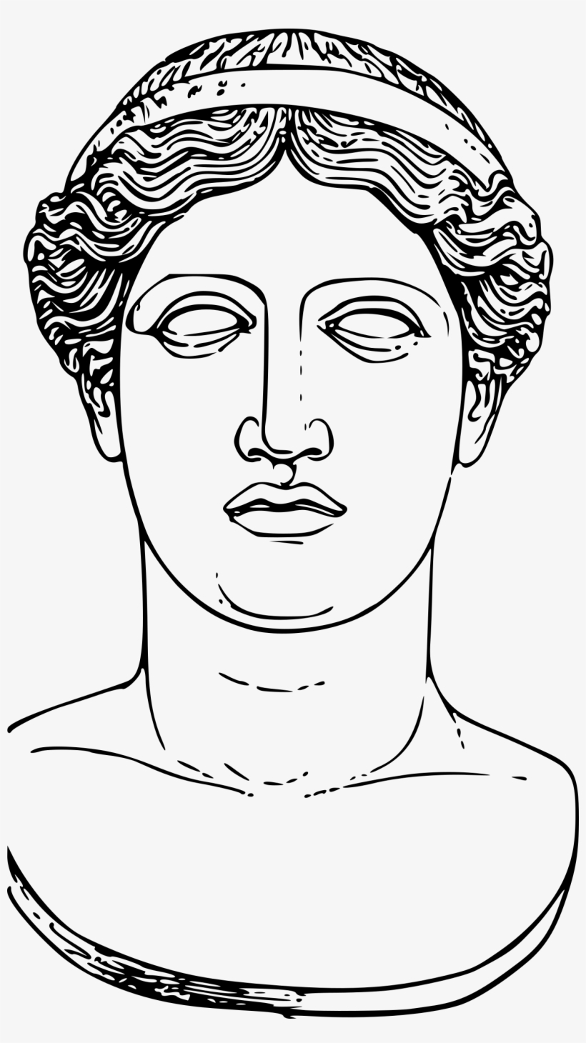 Greek Clipart Bust Roman - Greek Statue Clipart, transparent png #8199843