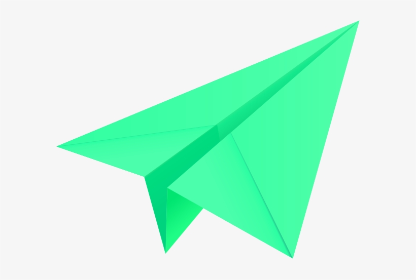 Light Green Paper Plane, Paper Aeroplane Vector Icon - Colourful Paper Plane Png, transparent png #820052