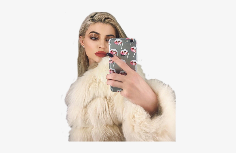 #kylie #jenner #png #gold #kardashian - Kylie Jenner Mirror Selfie, transparent png #820182