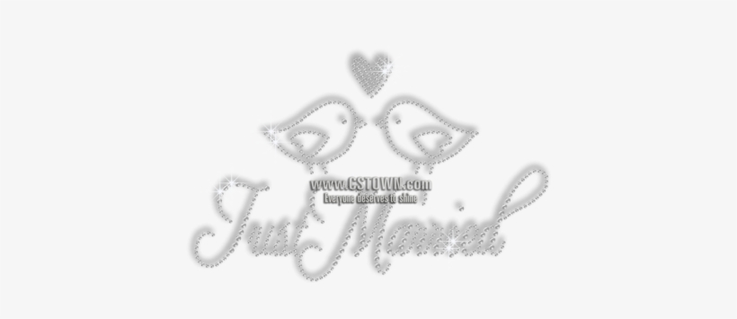 Pure Crystal Two Just Married Love Birds Rhinestone - Illustration, transparent png #820294