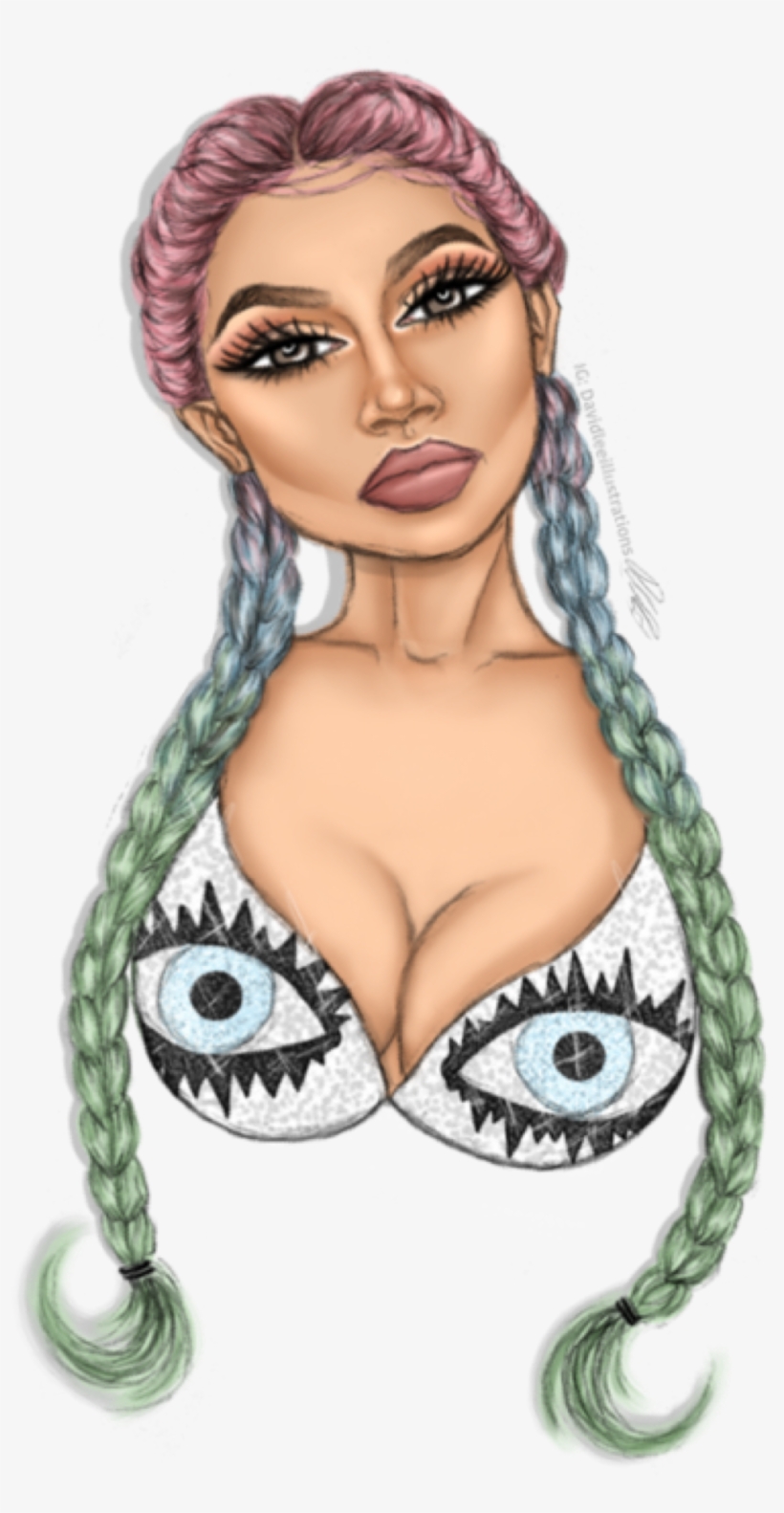 Kylie Jenner By David Lee Illustrations - Kylie Jenner Art Png, transparent png #820950