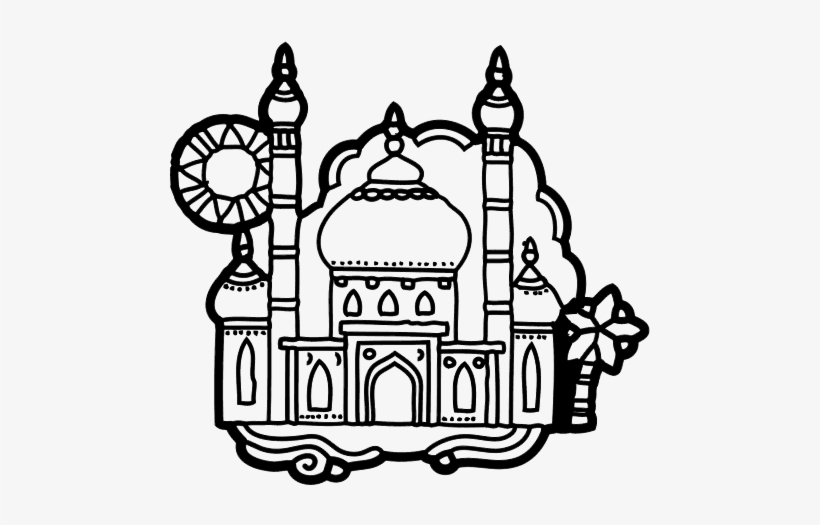 Dibujo Taj Mahal Para Colorear, transparent png #821174