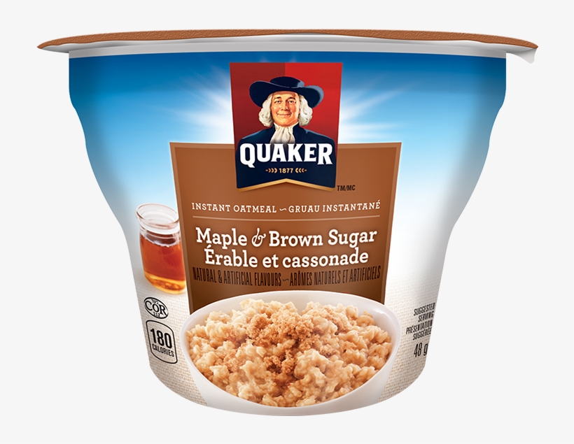 Quaker® Maple & Brown Sugar Instant Oatmeal Cup - Quaker Maple & Brown Sugar Instant Oatmeal, transparent png #821351