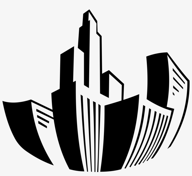 City Icon Png Download - Buildings Clipart Black And White Png, transparent png #821372