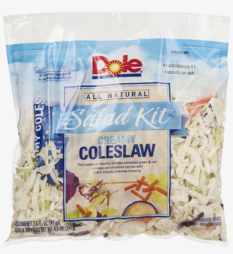 Dole Salad Kit Creamy Coleslaw, 8.5 Oz Free Transparent PNG Download