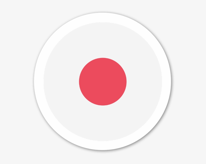 Japan Flag Sticker - Circle, transparent png #821596