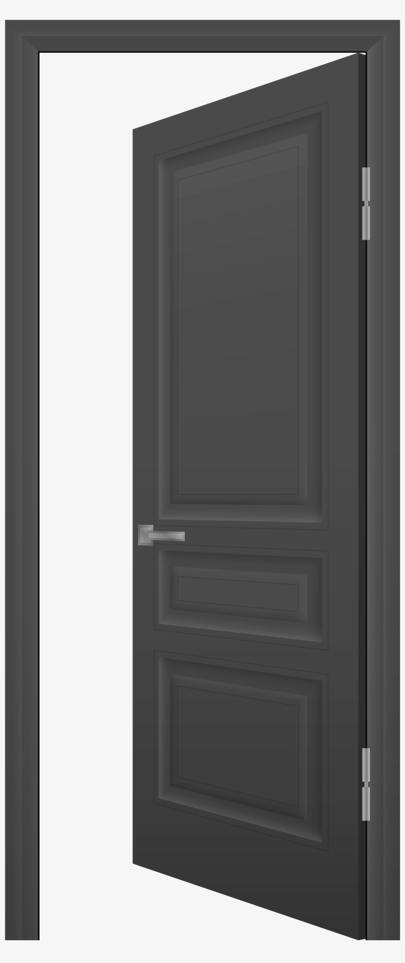 Open Door Grey Png Clip Art - Clip Art, transparent png #822064