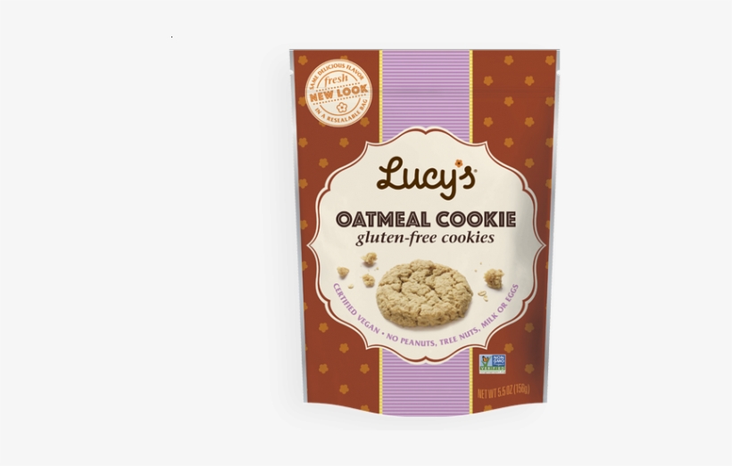 Take A Gander At Our New Retail Packaging - Lucy's - Gluten-free Cookies Chocolate Chip - 5.5 Oz., transparent png #822216