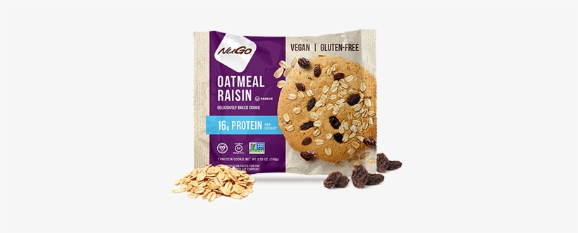 Oatmeal Raisin Protein Cookie - Nugo Nutrition Baked Protein Cookie, Peanut Butter, transparent png #822544