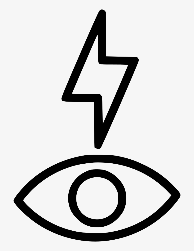 Redeye Flash Lightining Bolt Eye Comments - Ojos Rojos Icono, transparent png #823068