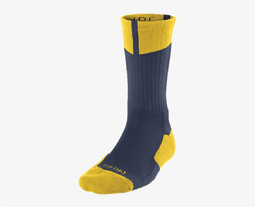 Socks Png Free Download - Navy And Yellow Nike Socks, transparent png #823455
