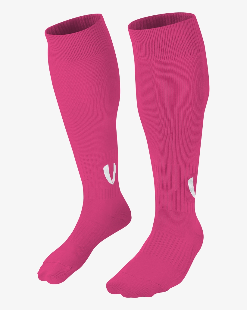 Performance Socks - Pink - Long Black Football Socks, transparent png #824114