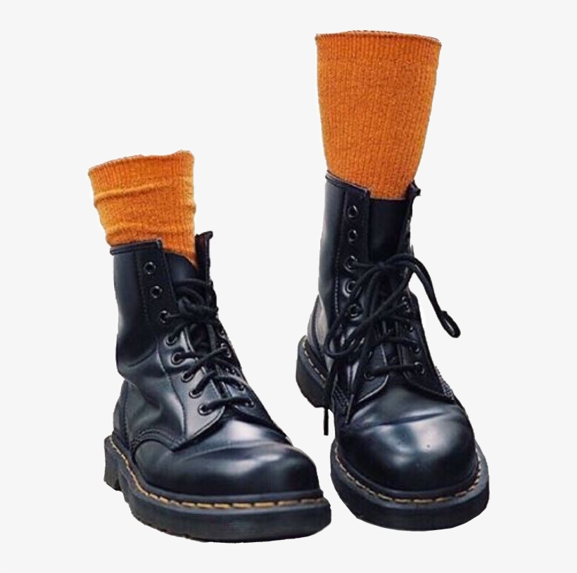 Report Abuse - Dr Martens With Socks, transparent png #824236