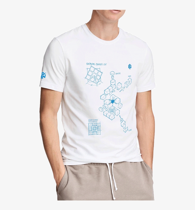 Ganshirtwhite - Gan Cube Shirt, transparent png #824378