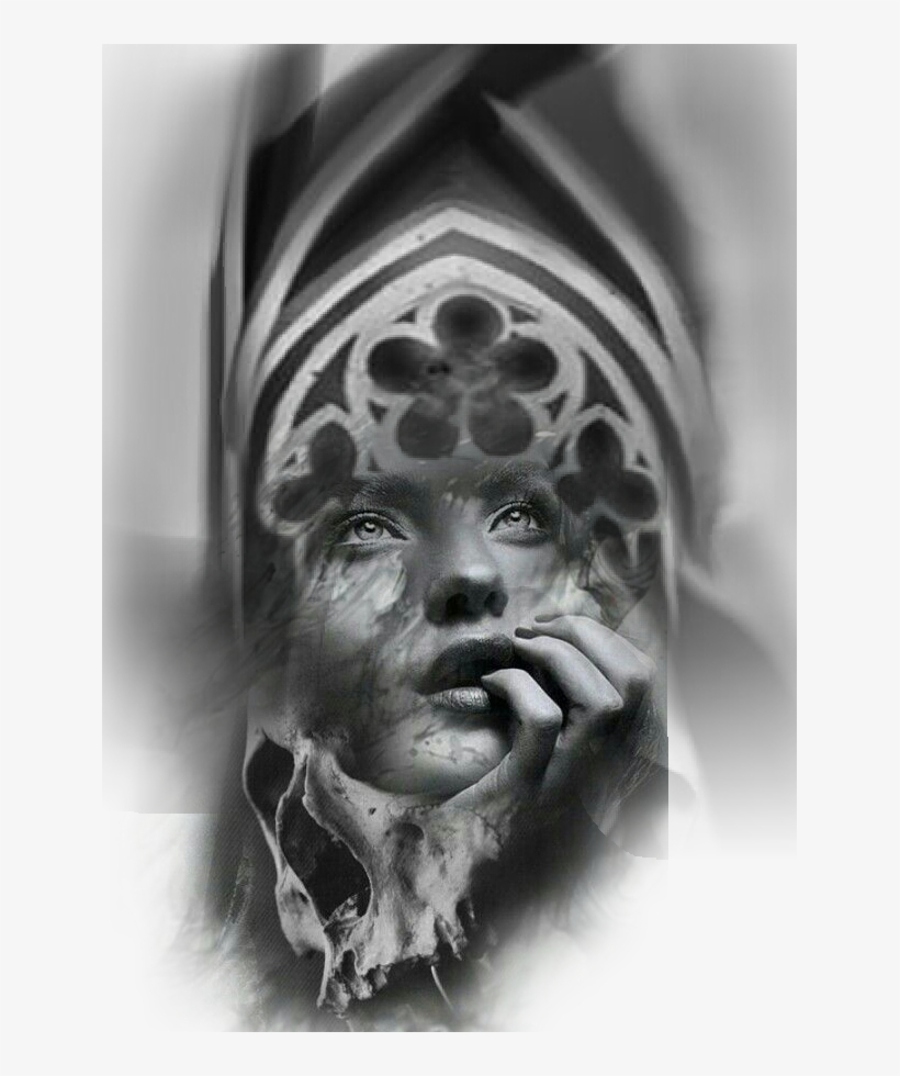 Svg Stock Catrina Drawing Face Tattoo - Tattoo, transparent png #824795