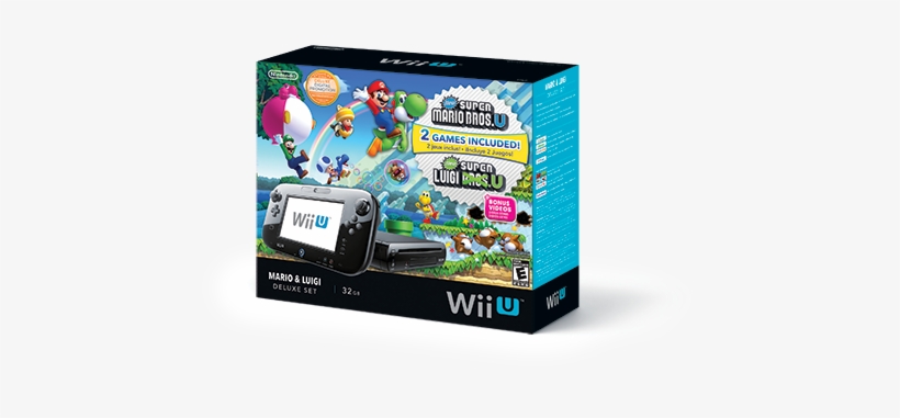 Mario And Luigi Jump Into The New Wii U Deluxe Set - New Super Mario Bros U Deluxe, transparent png #825144
