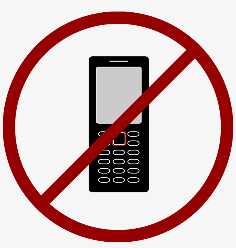 No Cell Phone Clipart - Phone With X Through, transparent png #825258