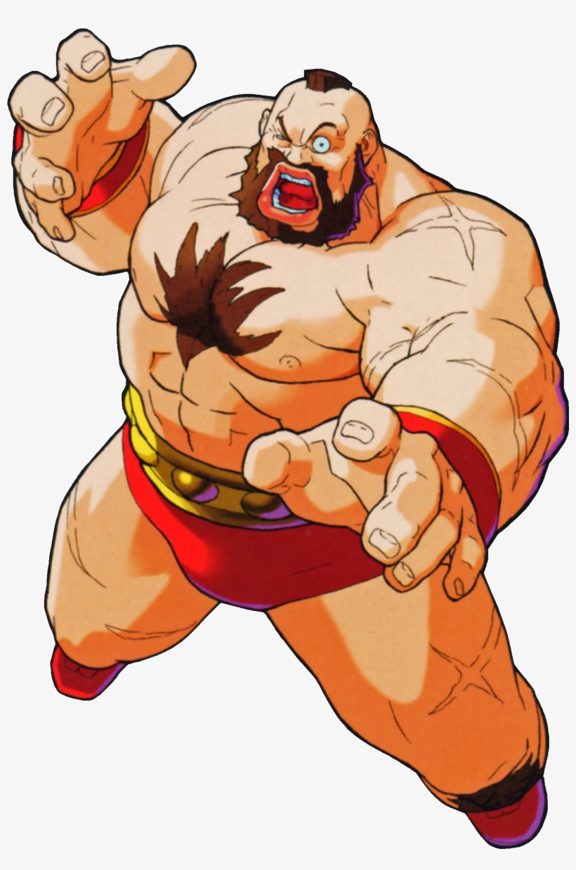 Zangief As He Appears In Marvel Super Heroes Vs Street - Zangief Marvel Vs Street Fighter, transparent png #825333