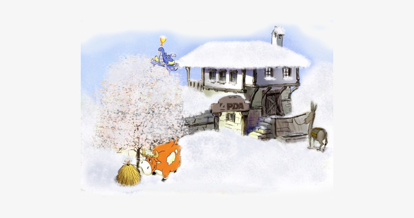 And To The Village Surrounding The Men Were Talking - Snow, transparent png #825890