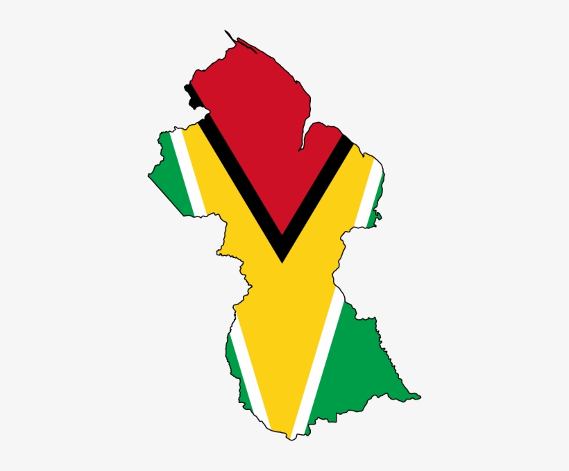Guyanese Flag - Guyana Map And Flag, transparent png #826053