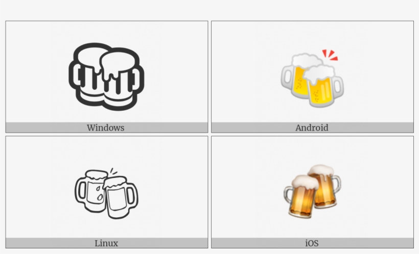 Clinking Beer Mugs On Various Operating Systems - Klirrende Bier-tassen - Emoji Papierservietten - Free Transparent PNG Download - PNGkey Clinking Beer Mugs On Various Operating Systems - Klirrende Bier-tassen - Emoji Papierservietten - Free Transparent PNG Download - PNGkey