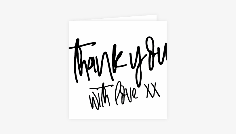 Bride Scribe Thank You Card - Calligraphy, transparent png #826940