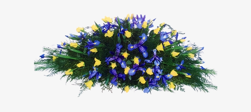 Yellow Roses And Blue Irises - Blue, transparent png #827206