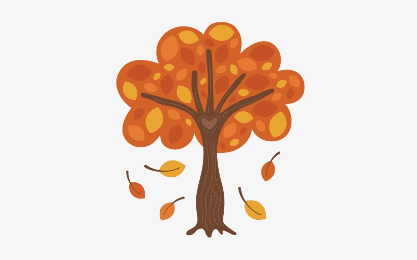 Royalty Free Library Autumn Tree Svg Scrapbook Cut - Cute Fall Tree Clipart, transparent png #827354