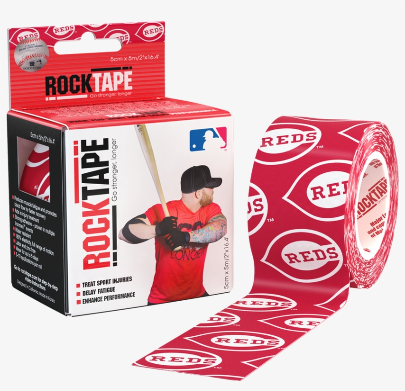 2" Cincinnati Reds - Rocktape Black Logo, transparent png #827572