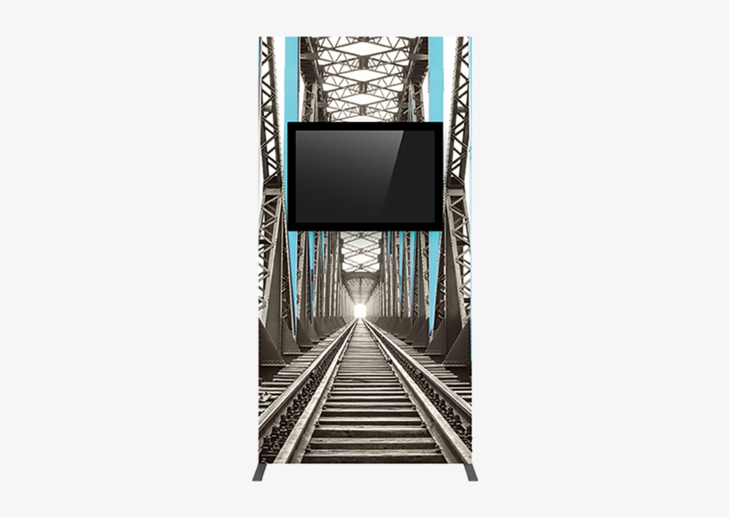 Vector Frame Monitor Kiosk 02 Double Monitor - American Industrial I Framed Print - Black - 126cm, transparent png #828380