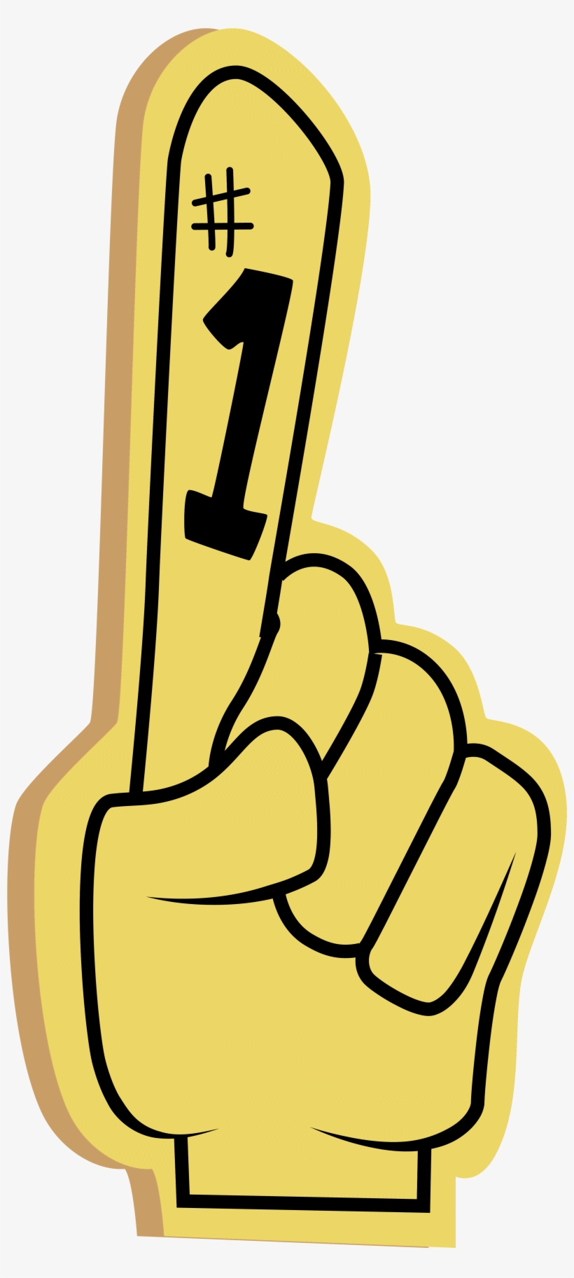 Number One Hand Clipart - Foam Hand Png, transparent png #828622
